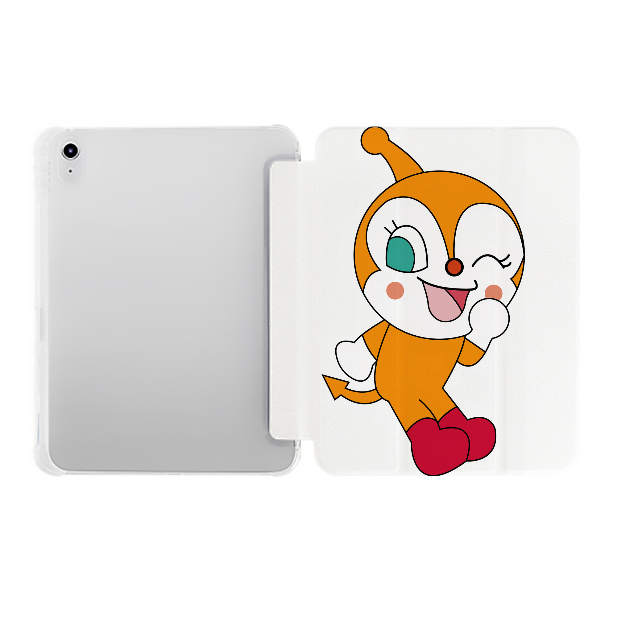 （画像用） アンパンマン Anpanman IPad ケース ペン収納付き 三つ折りスタンド PUレザー×シリコン 対応機種9.5/10.5/10.9インチ